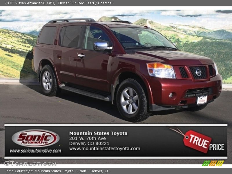 Tuscan Sun Red Pearl / Charcoal 2010 Nissan Armada SE 4WD