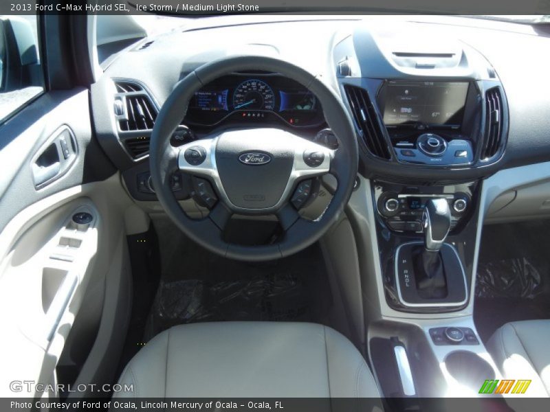 Ice Storm / Medium Light Stone 2013 Ford C-Max Hybrid SEL