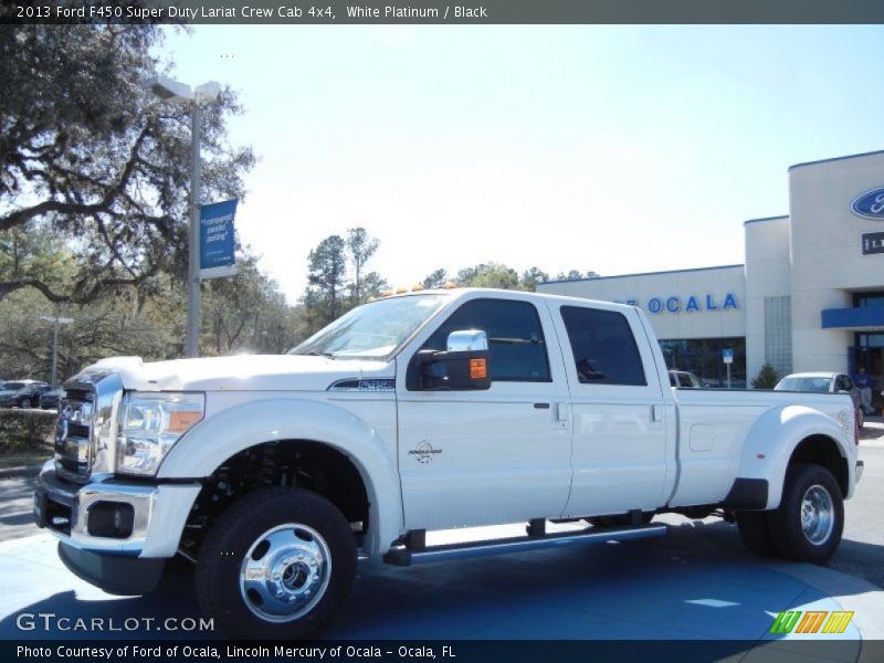 White Platinum / Black 2013 Ford F450 Super Duty Lariat Crew Cab 4x4