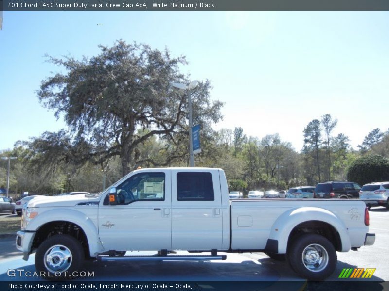 White Platinum / Black 2013 Ford F450 Super Duty Lariat Crew Cab 4x4