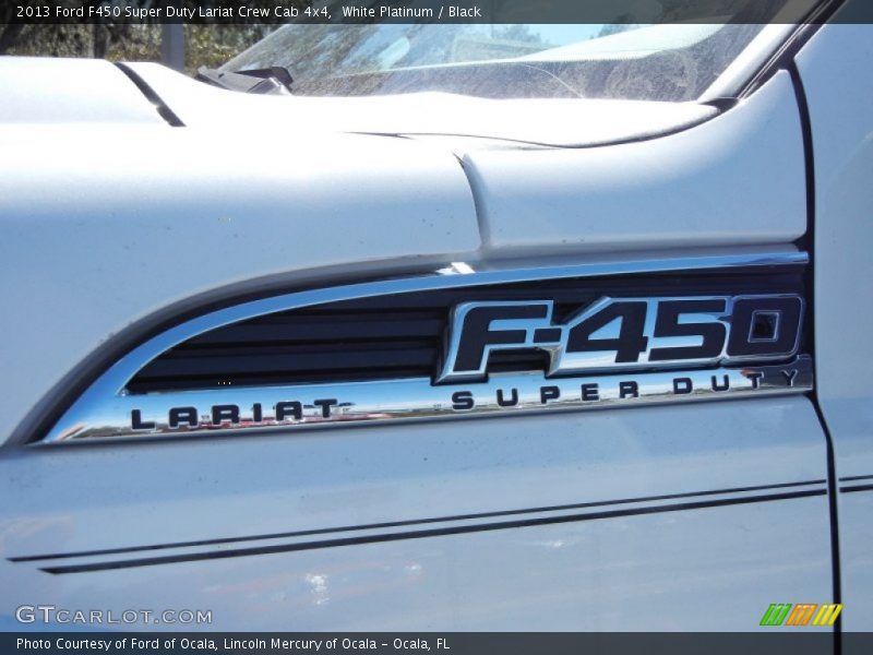 White Platinum / Black 2013 Ford F450 Super Duty Lariat Crew Cab 4x4