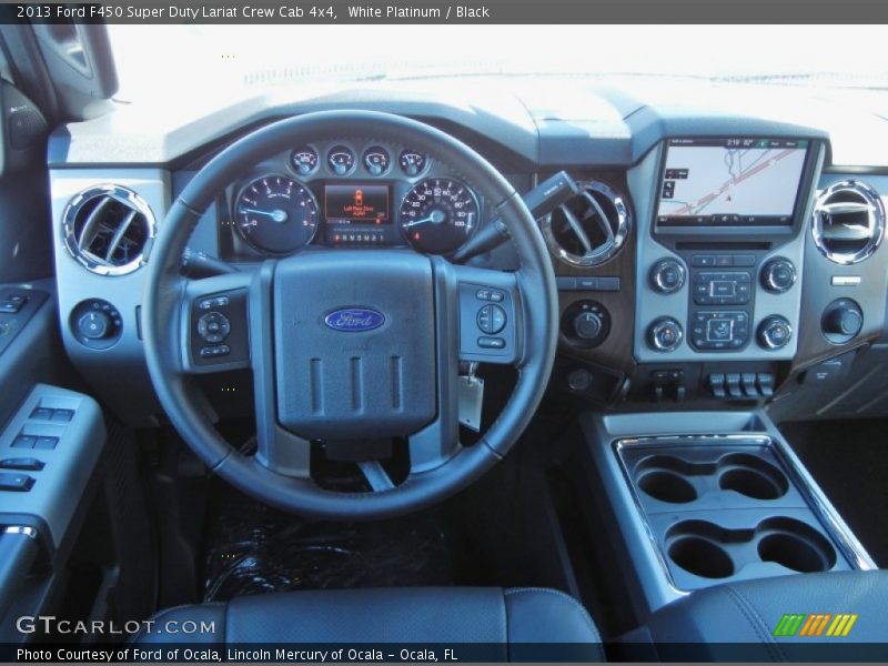 White Platinum / Black 2013 Ford F450 Super Duty Lariat Crew Cab 4x4