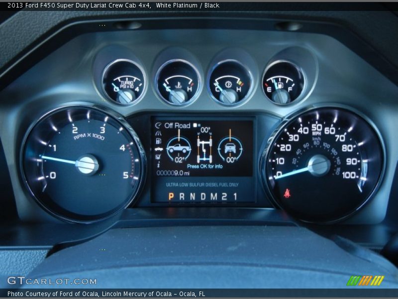 White Platinum / Black 2013 Ford F450 Super Duty Lariat Crew Cab 4x4
