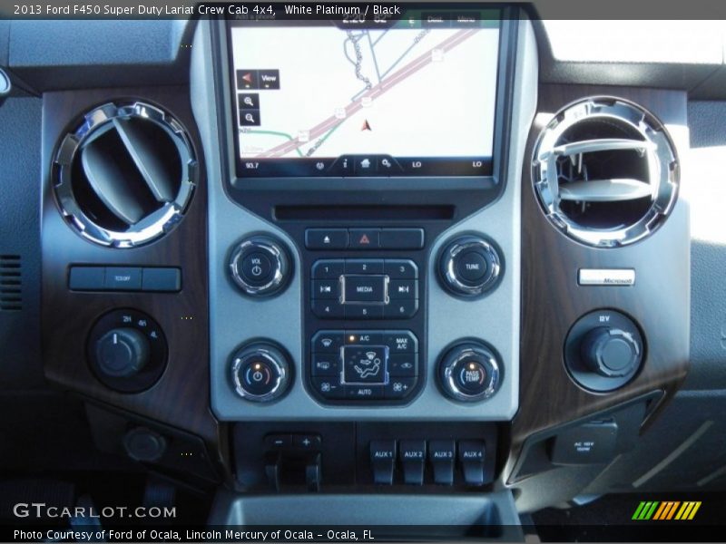 White Platinum / Black 2013 Ford F450 Super Duty Lariat Crew Cab 4x4