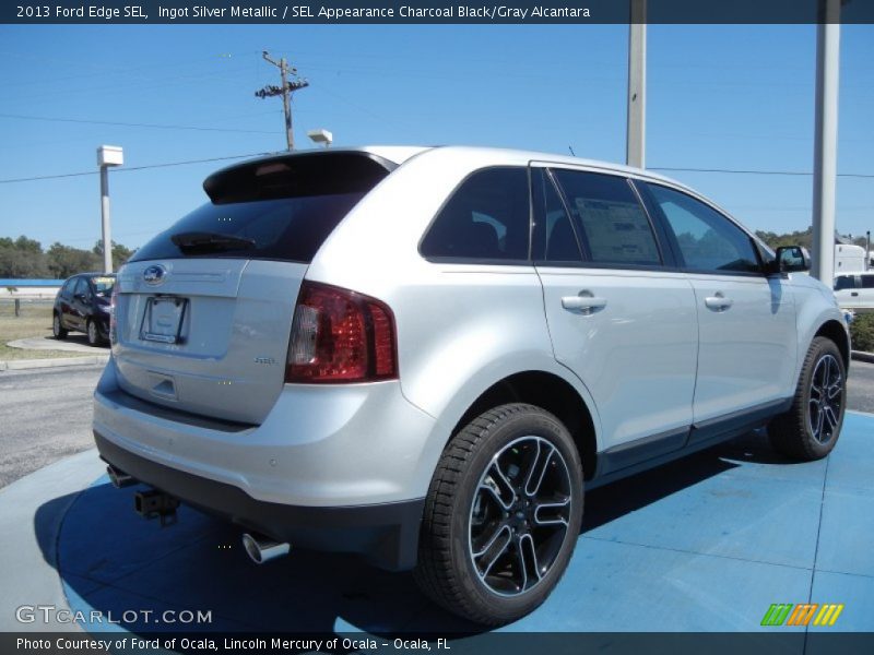 Ingot Silver Metallic / SEL Appearance Charcoal Black/Gray Alcantara 2013 Ford Edge SEL