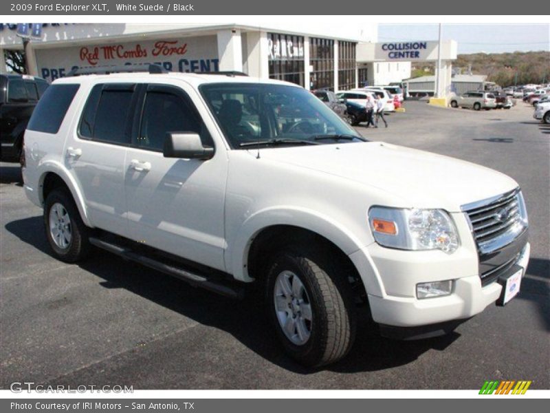 White Suede / Black 2009 Ford Explorer XLT