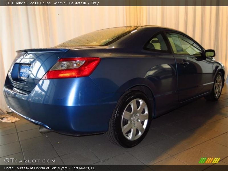 Atomic Blue Metallic / Gray 2011 Honda Civic LX Coupe
