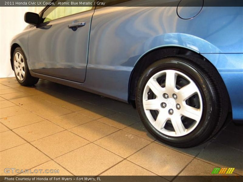 Atomic Blue Metallic / Gray 2011 Honda Civic LX Coupe