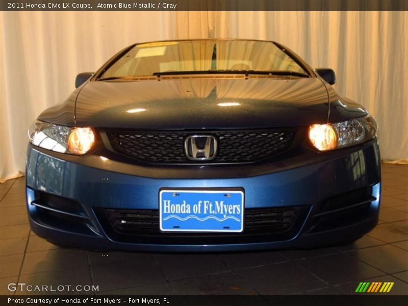 Atomic Blue Metallic / Gray 2011 Honda Civic LX Coupe
