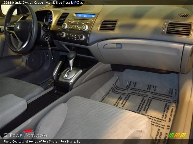 Atomic Blue Metallic / Gray 2011 Honda Civic LX Coupe