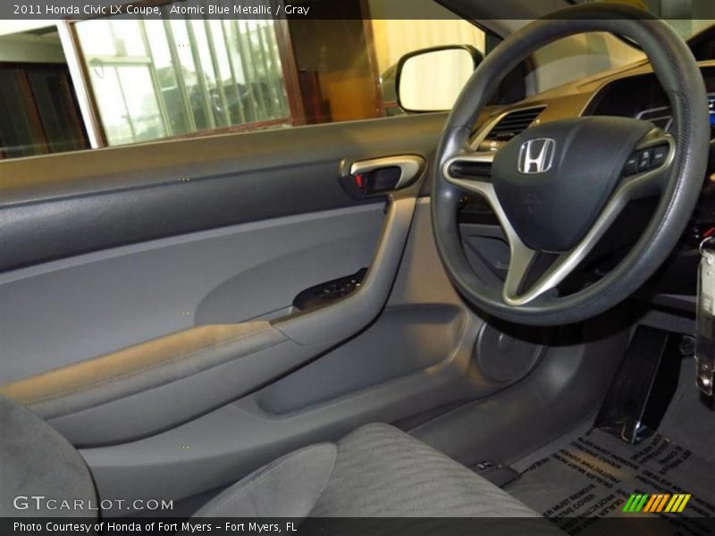 Atomic Blue Metallic / Gray 2011 Honda Civic LX Coupe