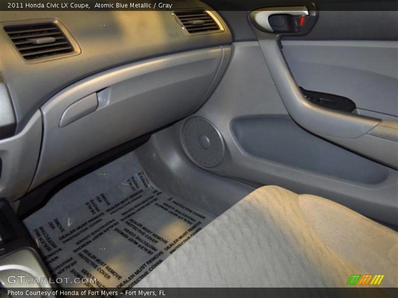 Atomic Blue Metallic / Gray 2011 Honda Civic LX Coupe
