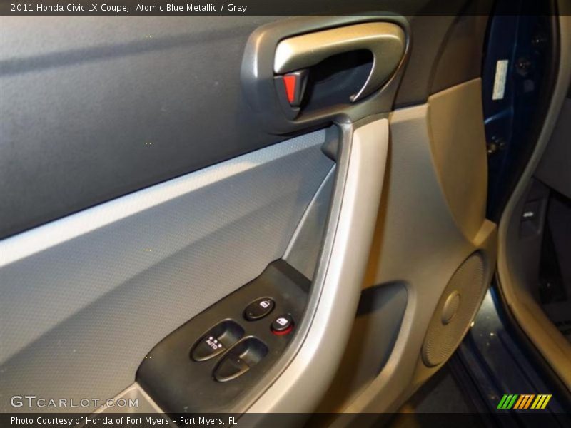 Atomic Blue Metallic / Gray 2011 Honda Civic LX Coupe