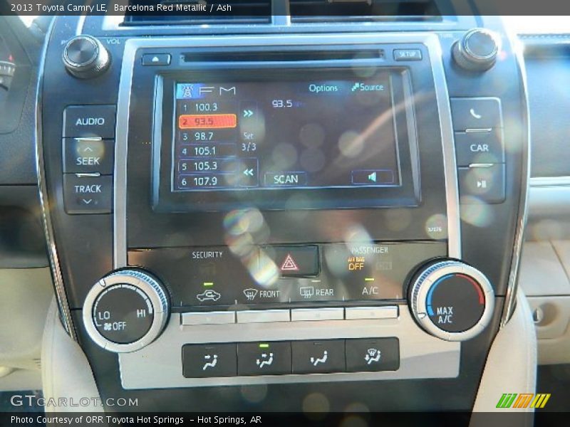 Barcelona Red Metallic / Ash 2013 Toyota Camry LE
