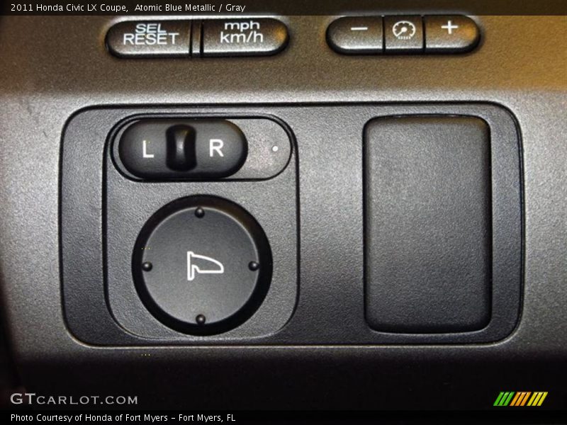 Atomic Blue Metallic / Gray 2011 Honda Civic LX Coupe