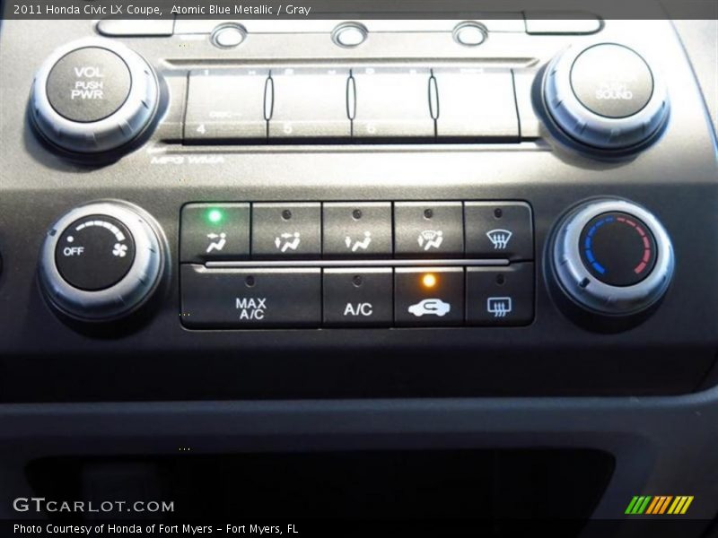Atomic Blue Metallic / Gray 2011 Honda Civic LX Coupe