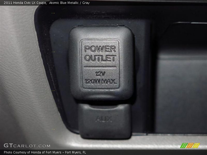 Atomic Blue Metallic / Gray 2011 Honda Civic LX Coupe
