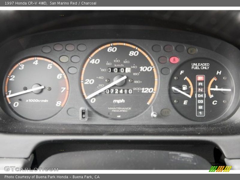 San Marino Red / Charcoal 1997 Honda CR-V 4WD