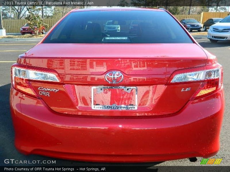 Barcelona Red Metallic / Ash 2013 Toyota Camry LE