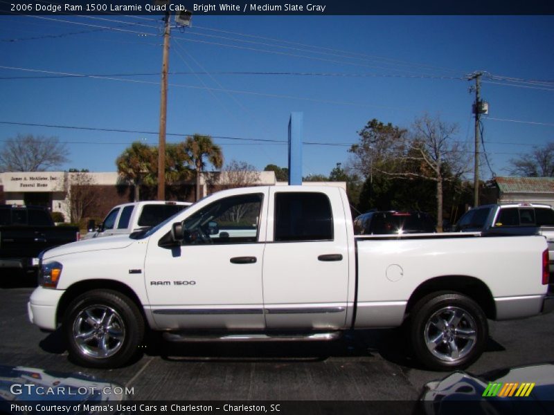 Bright White / Medium Slate Gray 2006 Dodge Ram 1500 Laramie Quad Cab