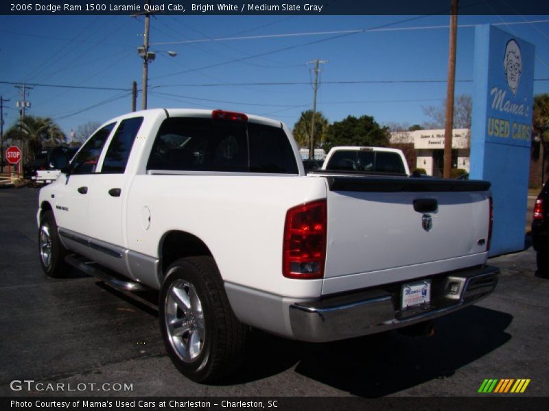Bright White / Medium Slate Gray 2006 Dodge Ram 1500 Laramie Quad Cab