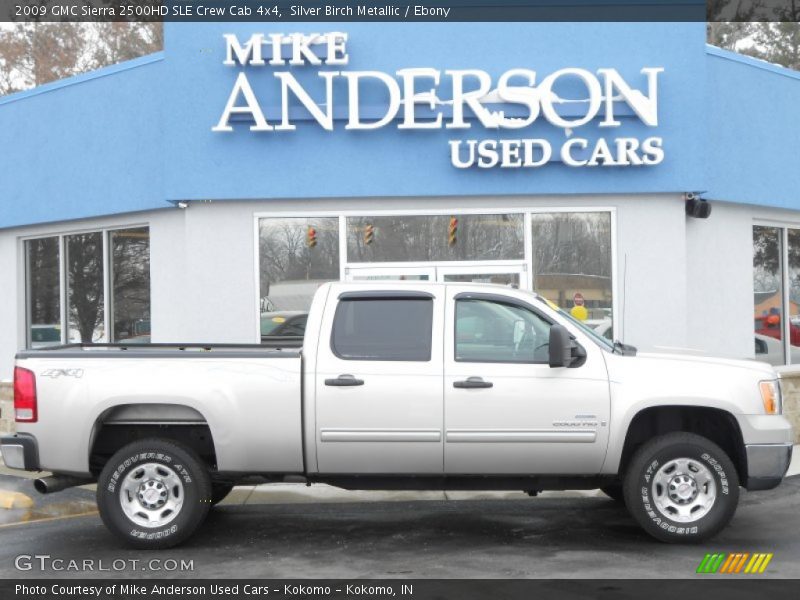 Silver Birch Metallic / Ebony 2009 GMC Sierra 2500HD SLE Crew Cab 4x4
