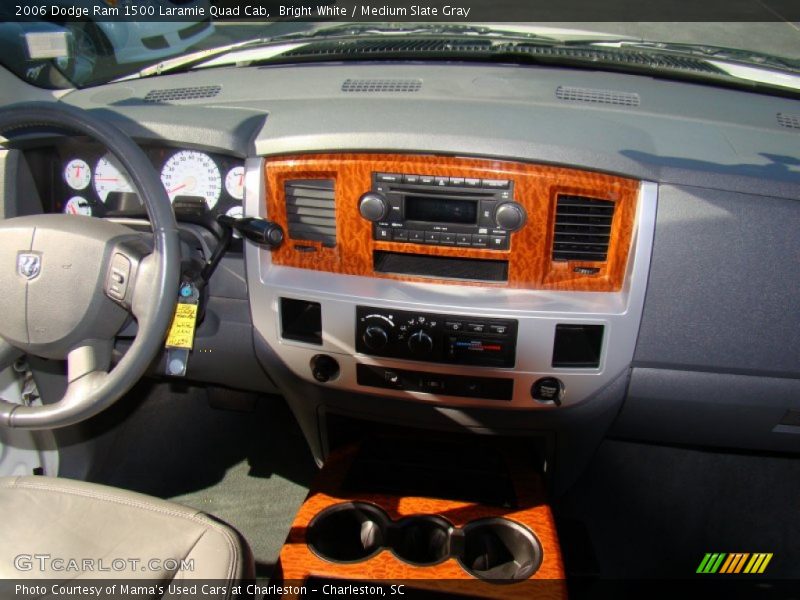 Bright White / Medium Slate Gray 2006 Dodge Ram 1500 Laramie Quad Cab