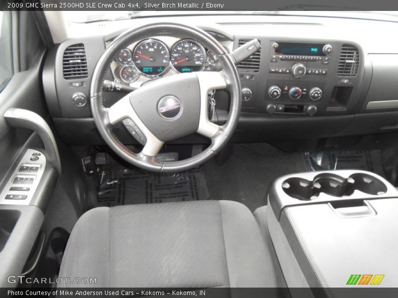 Silver Birch Metallic / Ebony 2009 GMC Sierra 2500HD SLE Crew Cab 4x4
