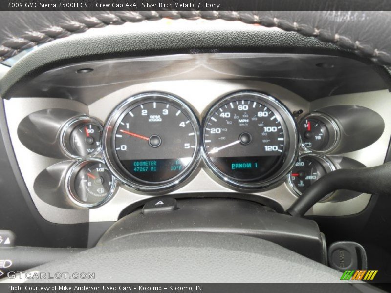 Silver Birch Metallic / Ebony 2009 GMC Sierra 2500HD SLE Crew Cab 4x4