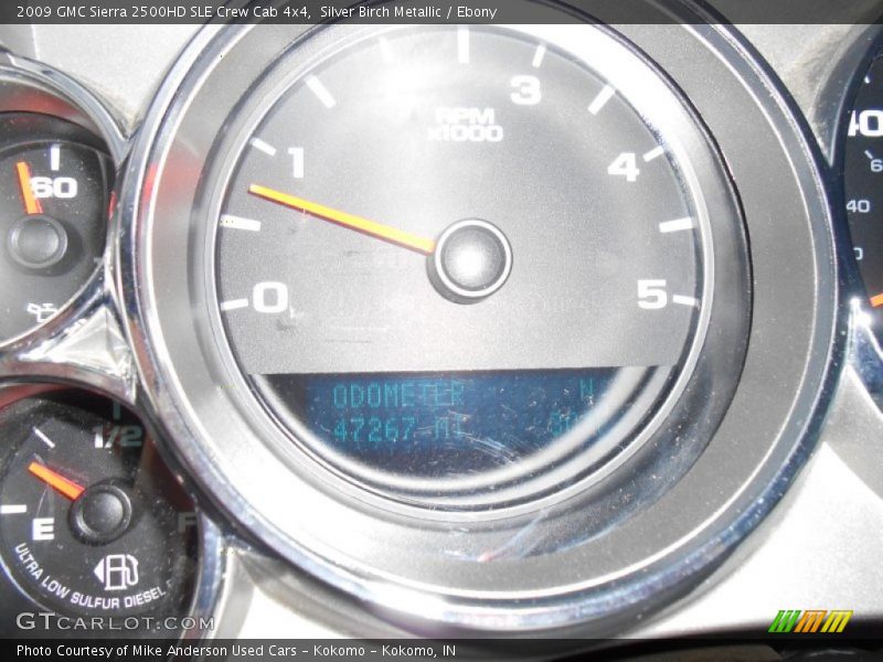 Silver Birch Metallic / Ebony 2009 GMC Sierra 2500HD SLE Crew Cab 4x4
