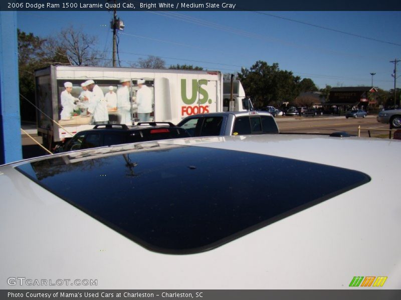 Bright White / Medium Slate Gray 2006 Dodge Ram 1500 Laramie Quad Cab