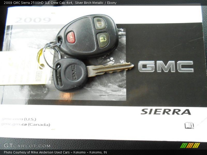 Silver Birch Metallic / Ebony 2009 GMC Sierra 2500HD SLE Crew Cab 4x4