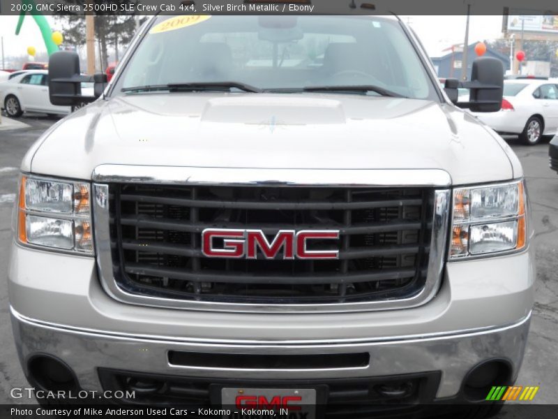 Silver Birch Metallic / Ebony 2009 GMC Sierra 2500HD SLE Crew Cab 4x4