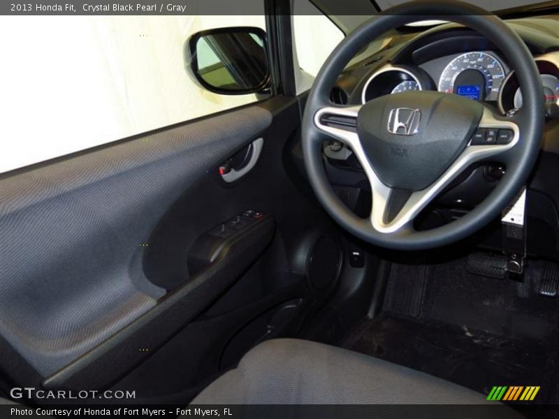 Crystal Black Pearl / Gray 2013 Honda Fit