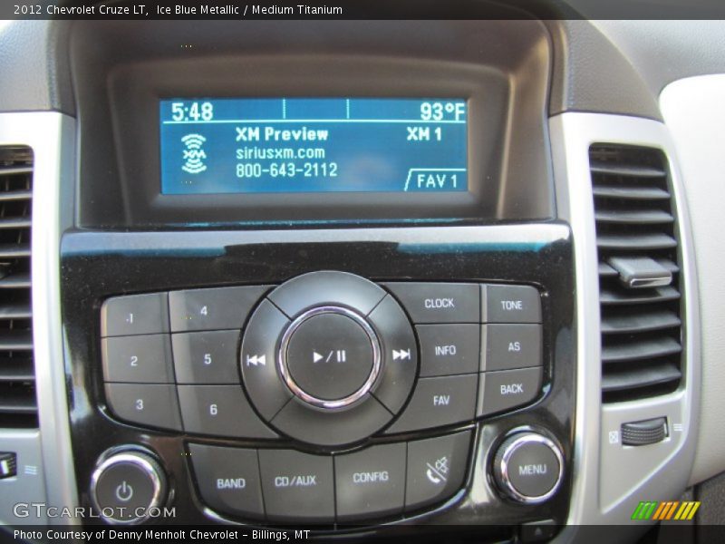 Ice Blue Metallic / Medium Titanium 2012 Chevrolet Cruze LT