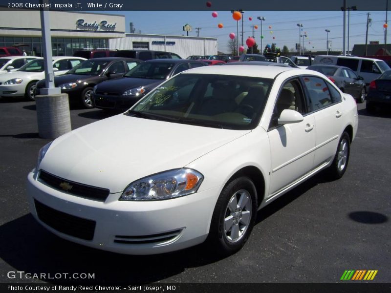 White / Gray 2008 Chevrolet Impala LT