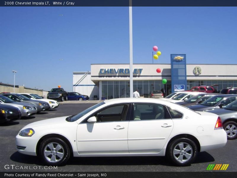 White / Gray 2008 Chevrolet Impala LT