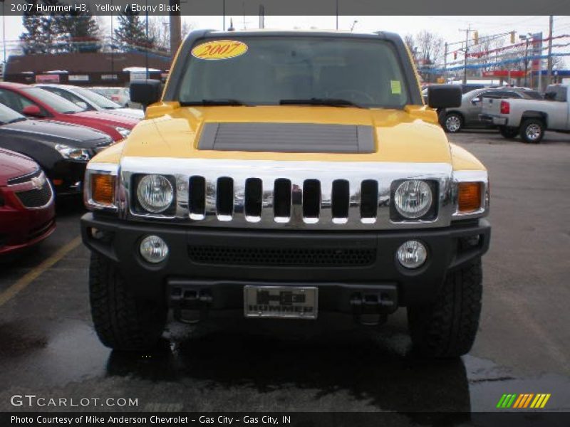 Yellow / Ebony Black 2007 Hummer H3