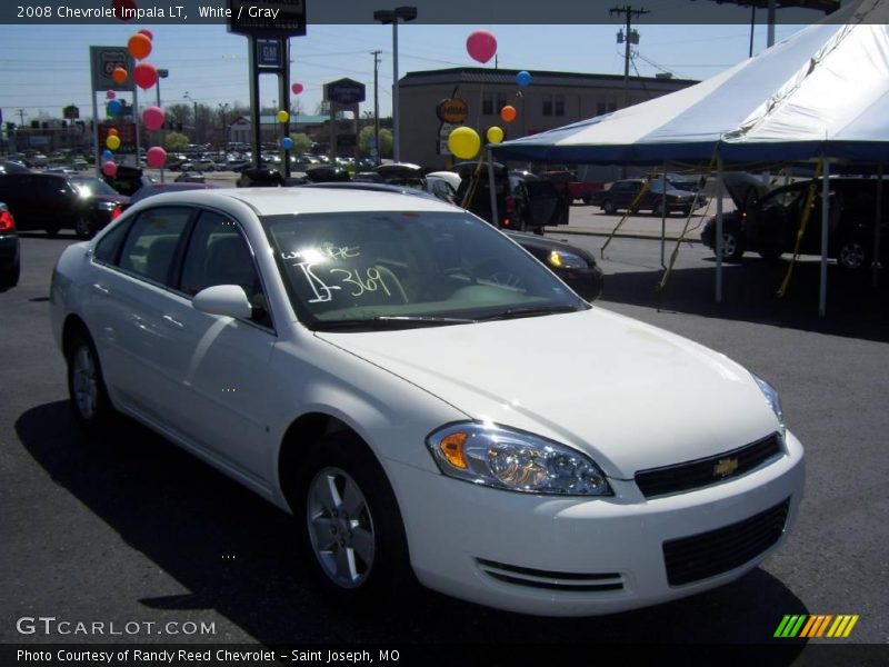 White / Gray 2008 Chevrolet Impala LT