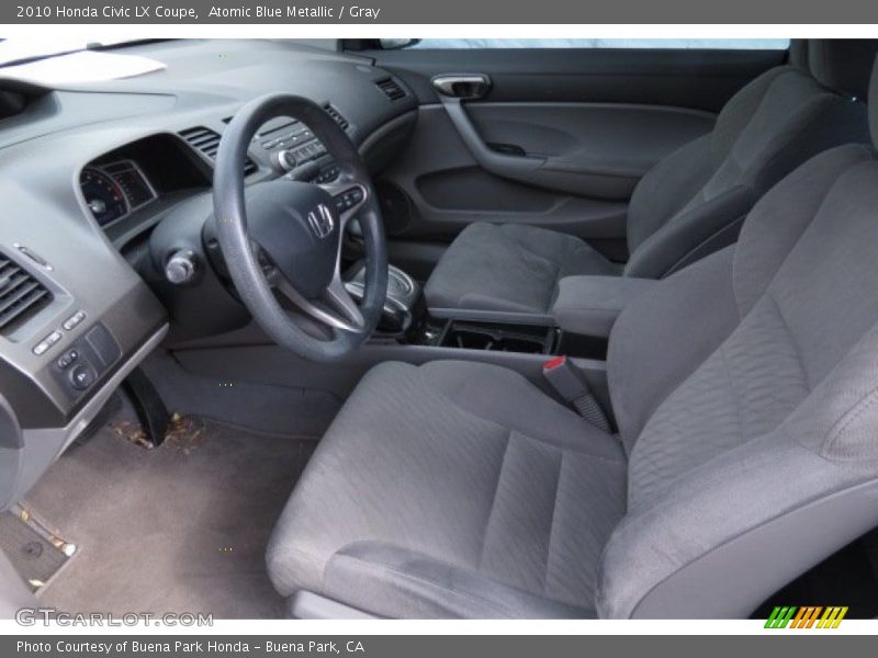Atomic Blue Metallic / Gray 2010 Honda Civic LX Coupe