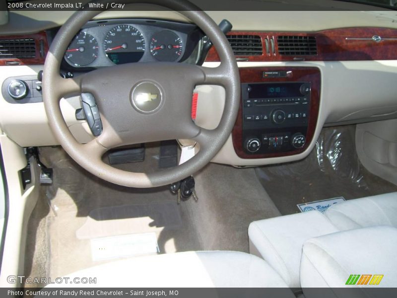 White / Gray 2008 Chevrolet Impala LT