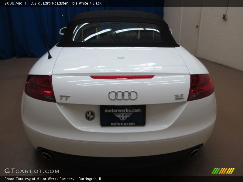 Ibis White / Black 2008 Audi TT 3.2 quattro Roadster