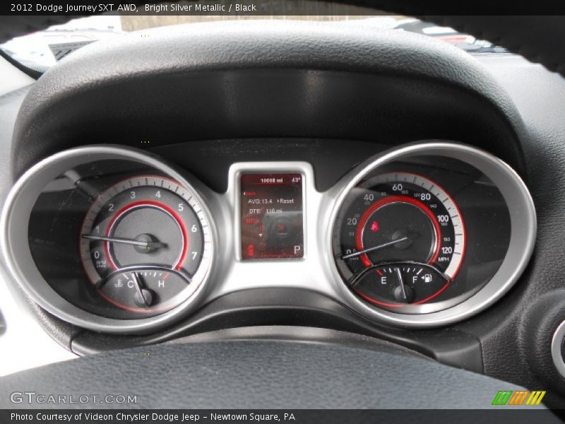 Bright Silver Metallic / Black 2012 Dodge Journey SXT AWD