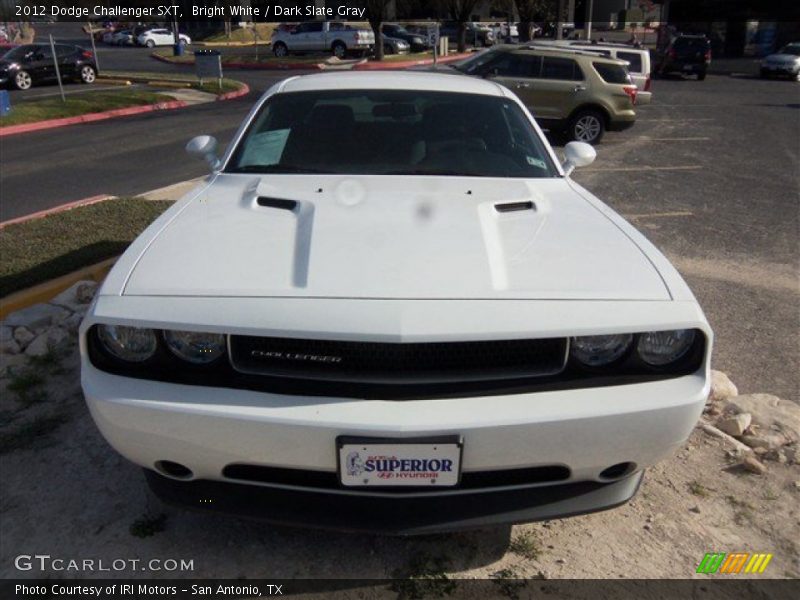 Bright White / Dark Slate Gray 2012 Dodge Challenger SXT