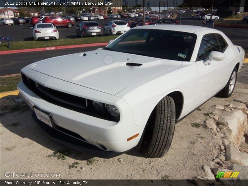 Bright White / Dark Slate Gray 2012 Dodge Challenger SXT
