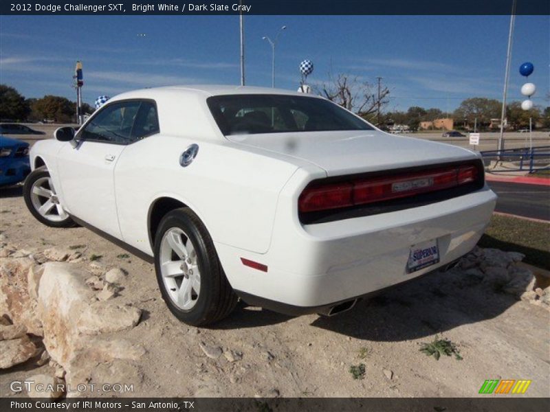 Bright White / Dark Slate Gray 2012 Dodge Challenger SXT
