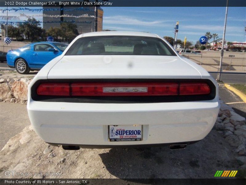 Bright White / Dark Slate Gray 2012 Dodge Challenger SXT