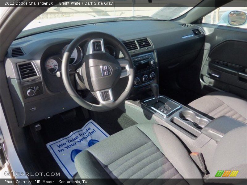 Bright White / Dark Slate Gray 2012 Dodge Challenger SXT