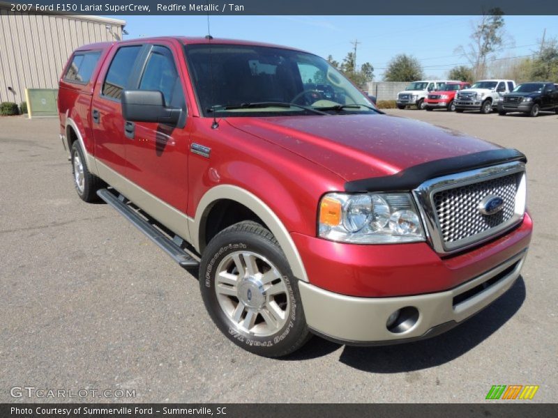 Redfire Metallic / Tan 2007 Ford F150 Lariat SuperCrew