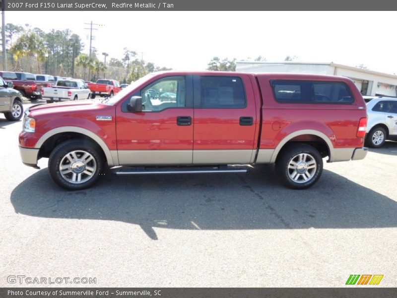 Redfire Metallic / Tan 2007 Ford F150 Lariat SuperCrew